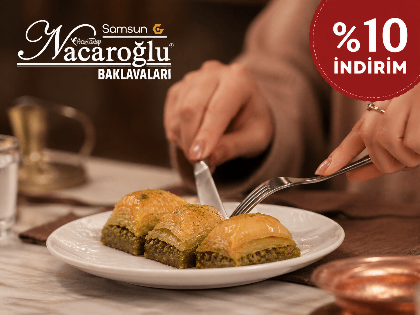 Nacaroğlu Baklavaları Samsun Şubesinde %10 İndirim.