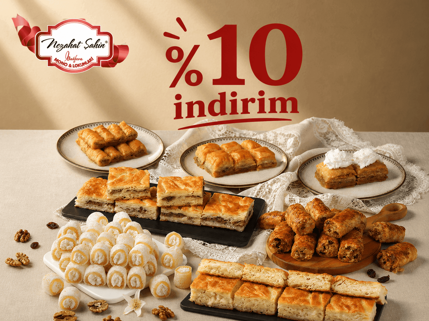 Nezahat Şahin Sıcak Ürünlerde ve Kahvaltıda % 10 İndirim