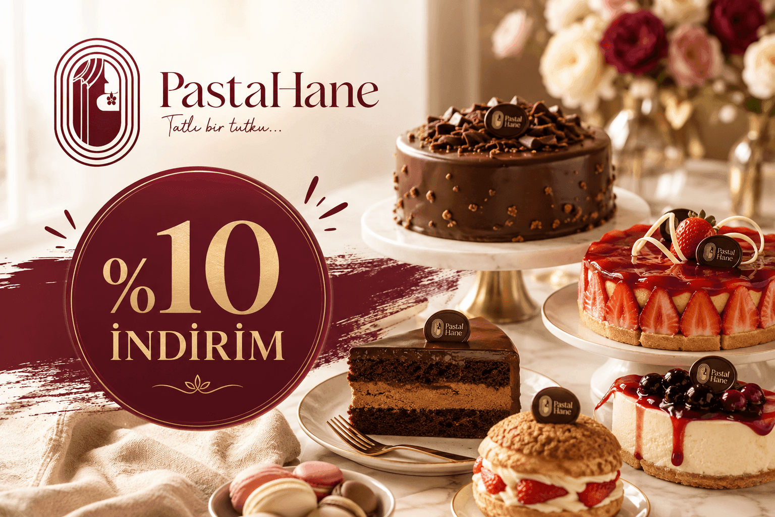 Pastahane'de tüm siparişlerinizde geçerli % 10 İndirim.
